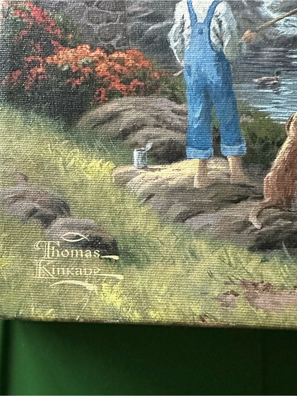 Thomas Kinkade Bridge Print on Canvas Wood Frame Painter of Light - Picture 2 of 3